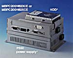 MBPC-200 chassis with half-size Biscuit PC, 50 W power supply and 2.5" HDD